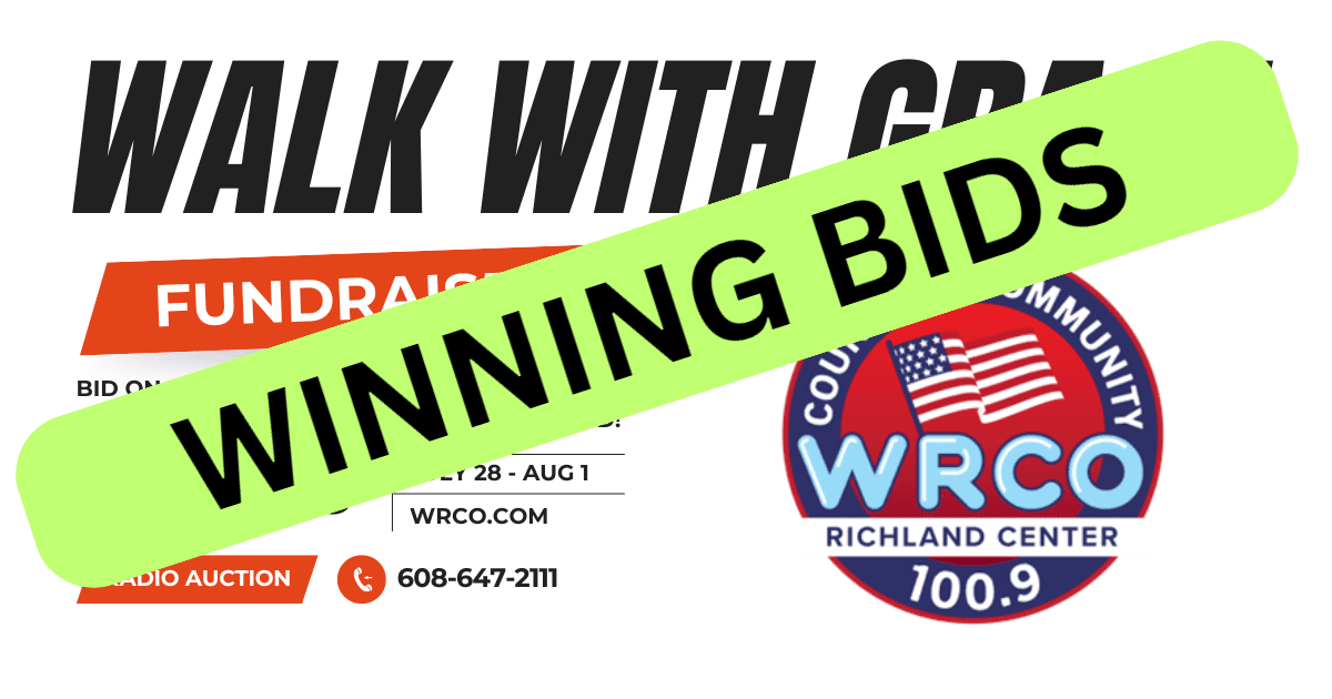 Day THREE wrap-up of the Walk with GRACE Radio Auction bids (Wednesday)